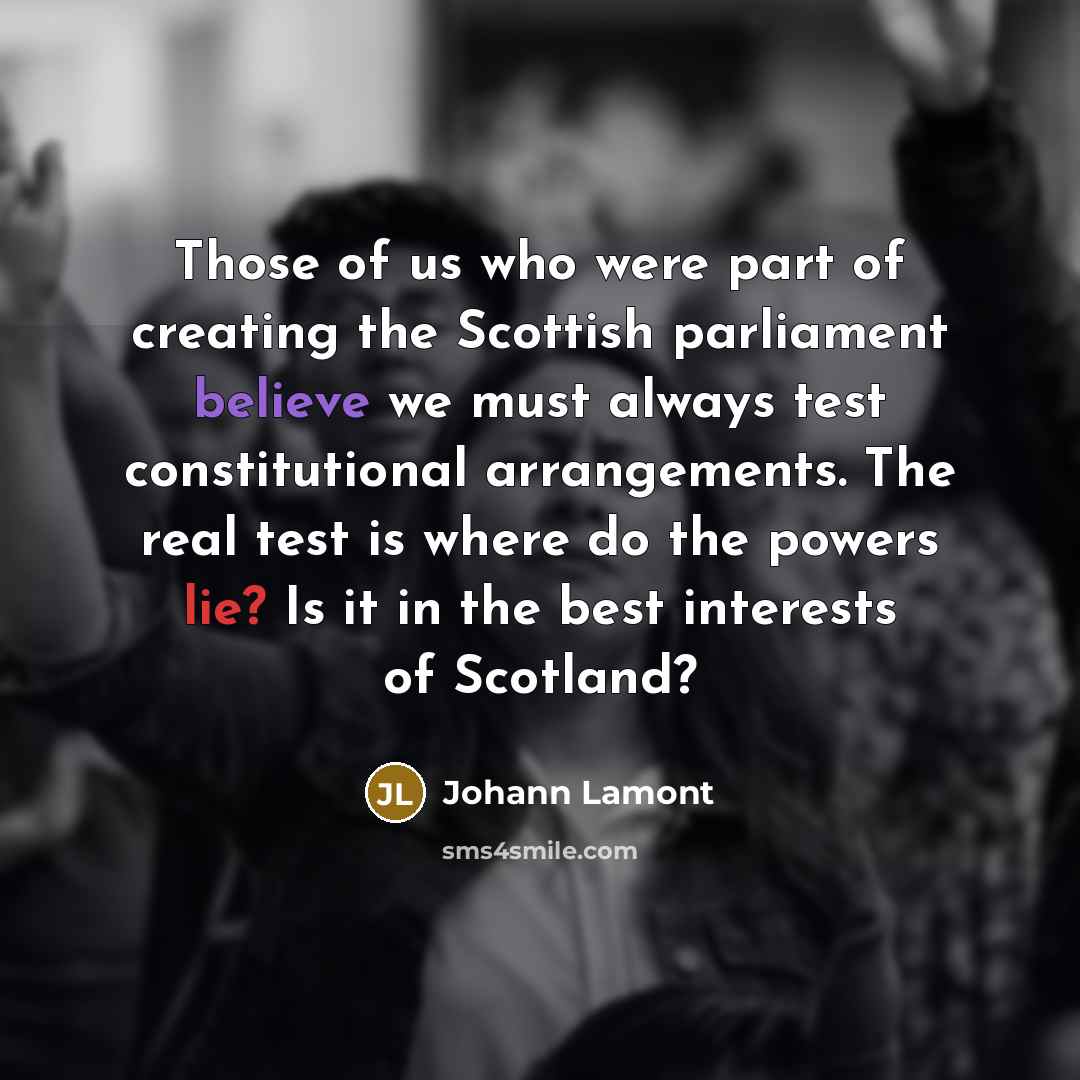 “Those of us who were part of creating the Scottish…” quote by Johann Lamont