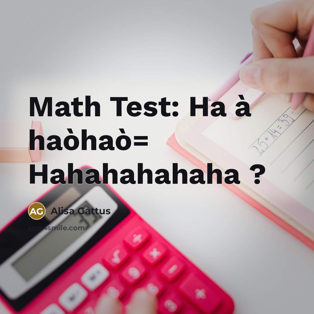 “Math Test: Ha à haòhaò= Hahahahahaha ?…” quote by Alisa Gattus