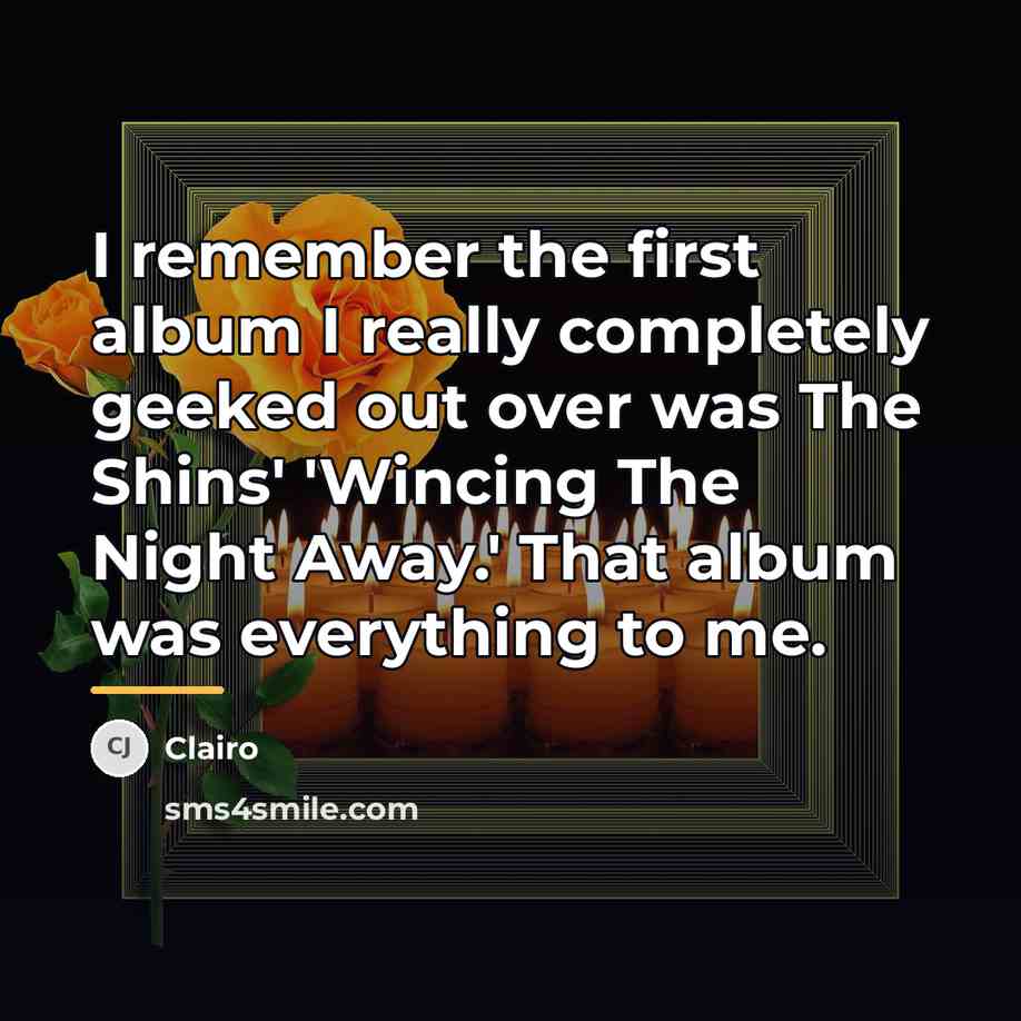 “I remember the first album I really completely geeked out…” quote by Clairo
