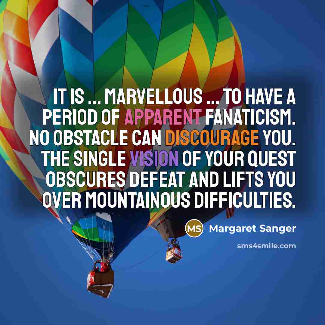 “It is ... marvellous ... to have a period of…” quote by Margaret Sanger