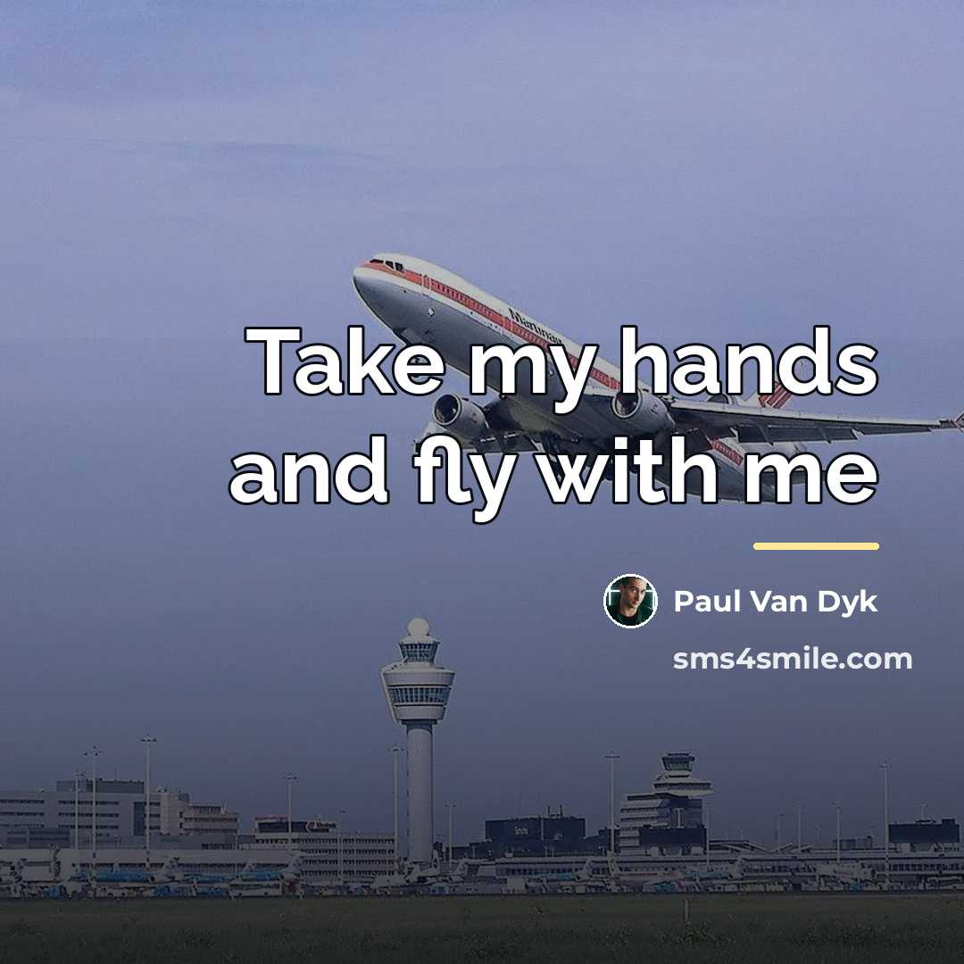 “Take my hands and fly with me…” quote by Paul Van Dyk