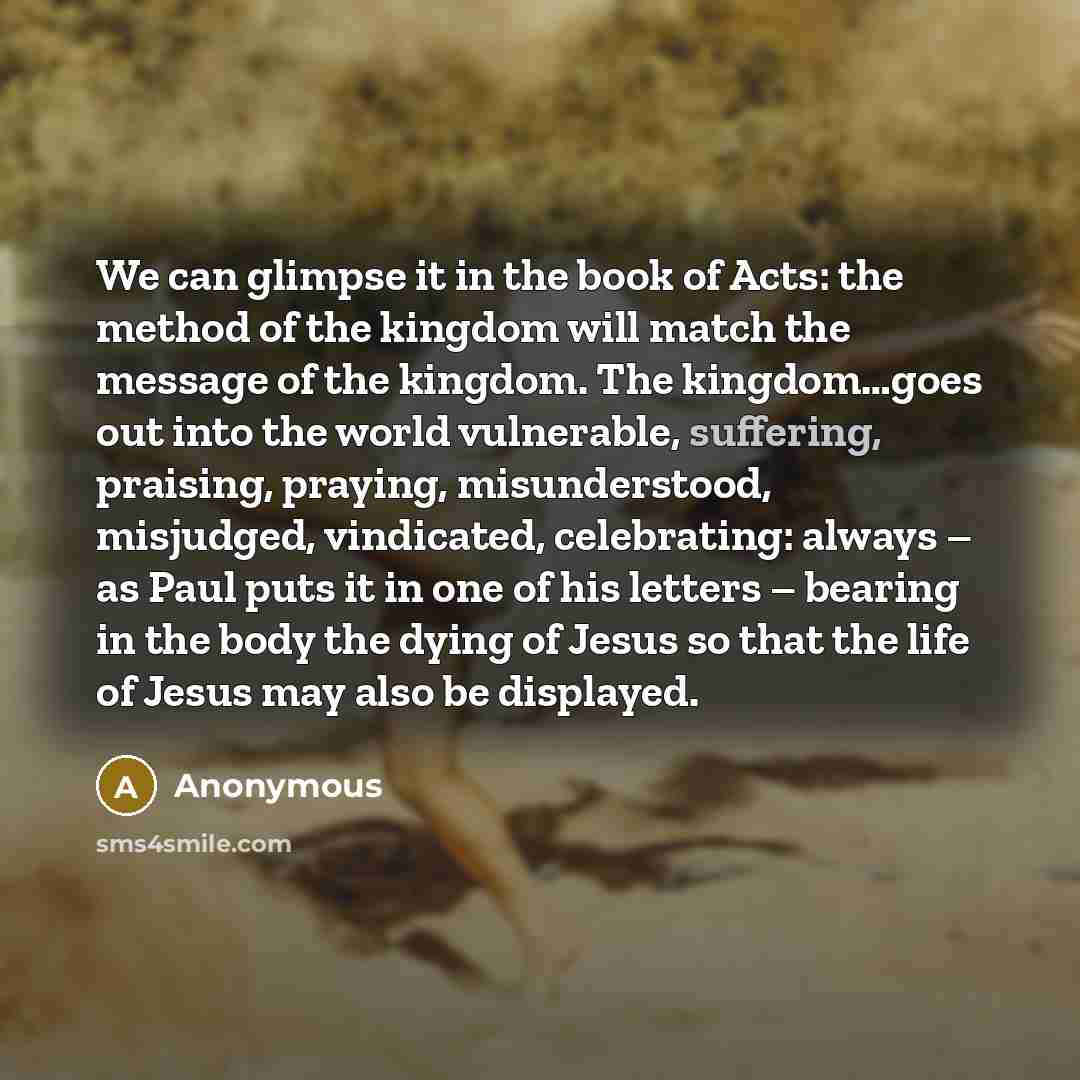 “We can glimpse it in the book of Acts: the…” quote by Anonymous