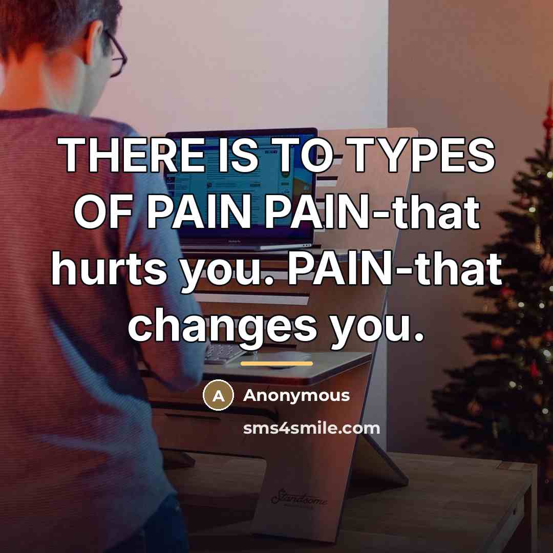 “THERE IS TO TYPES OF PAIN PAIN-that hurts you. PAIN-that…” quote by Anonymous