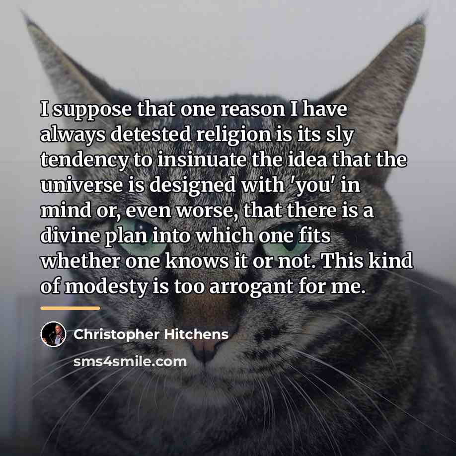 “I suppose that one reason I have always detested religion…” quote by Christopher Hitchens