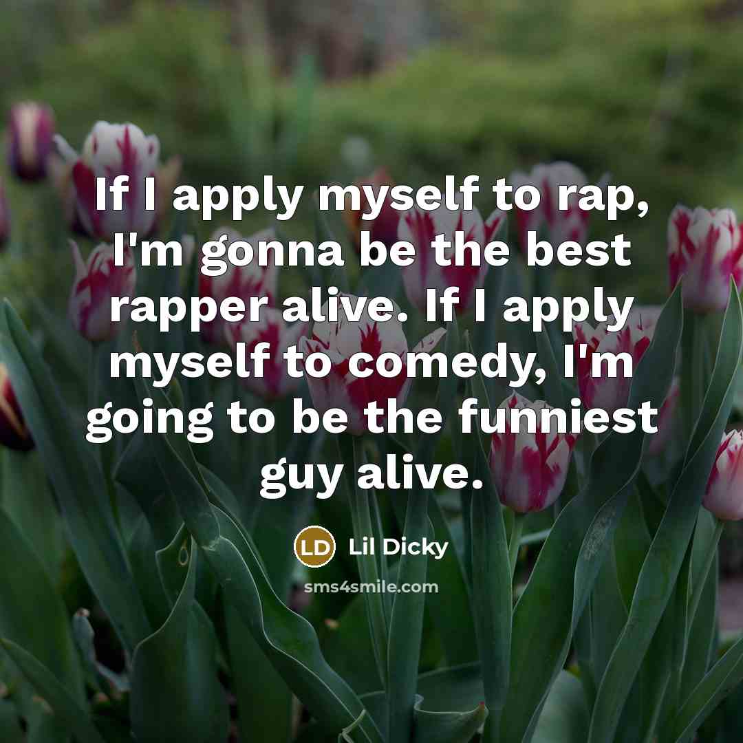 “If I apply myself to rap, I'm gonna be the…” quote by Lil Dicky