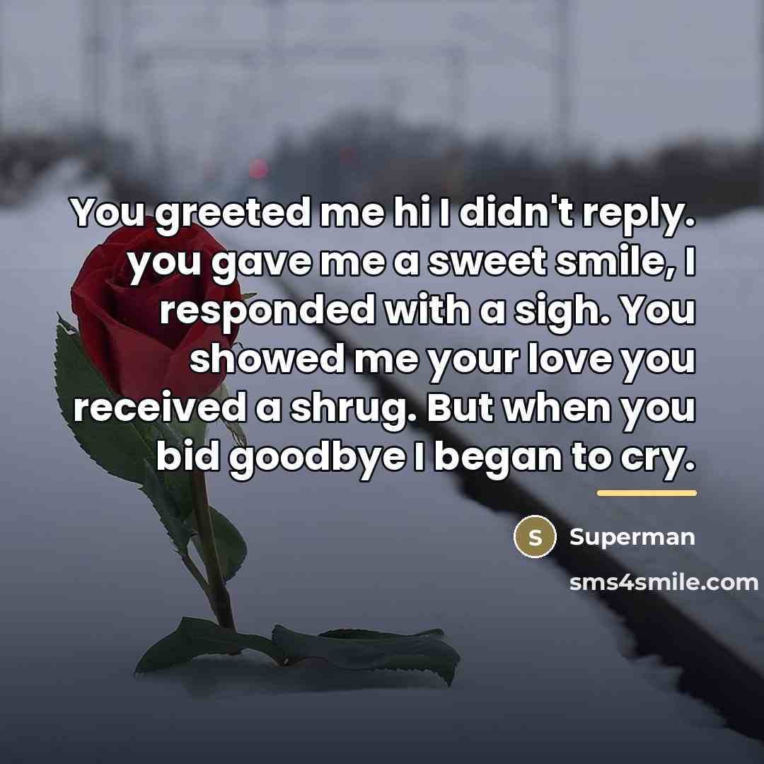 “You greeted me hi I didn't reply. you gave me…” quote by Superman