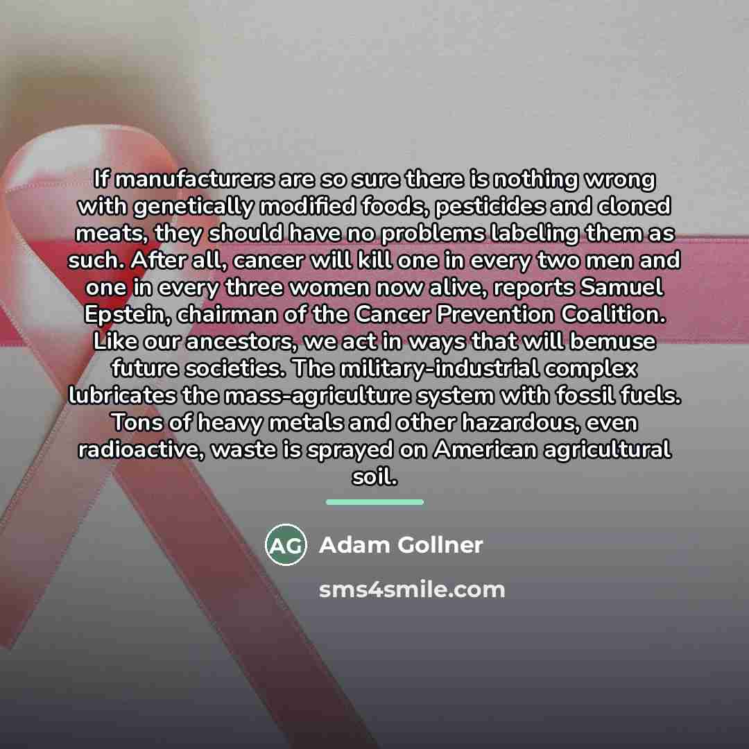 “If manufacturers are so sure there is nothing wrong with…” quote by Adam Gollner
