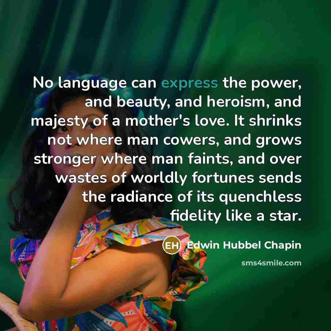 “No language can express the power, and beauty, and heroism,…” quote by Edwin Hubbel Chapin