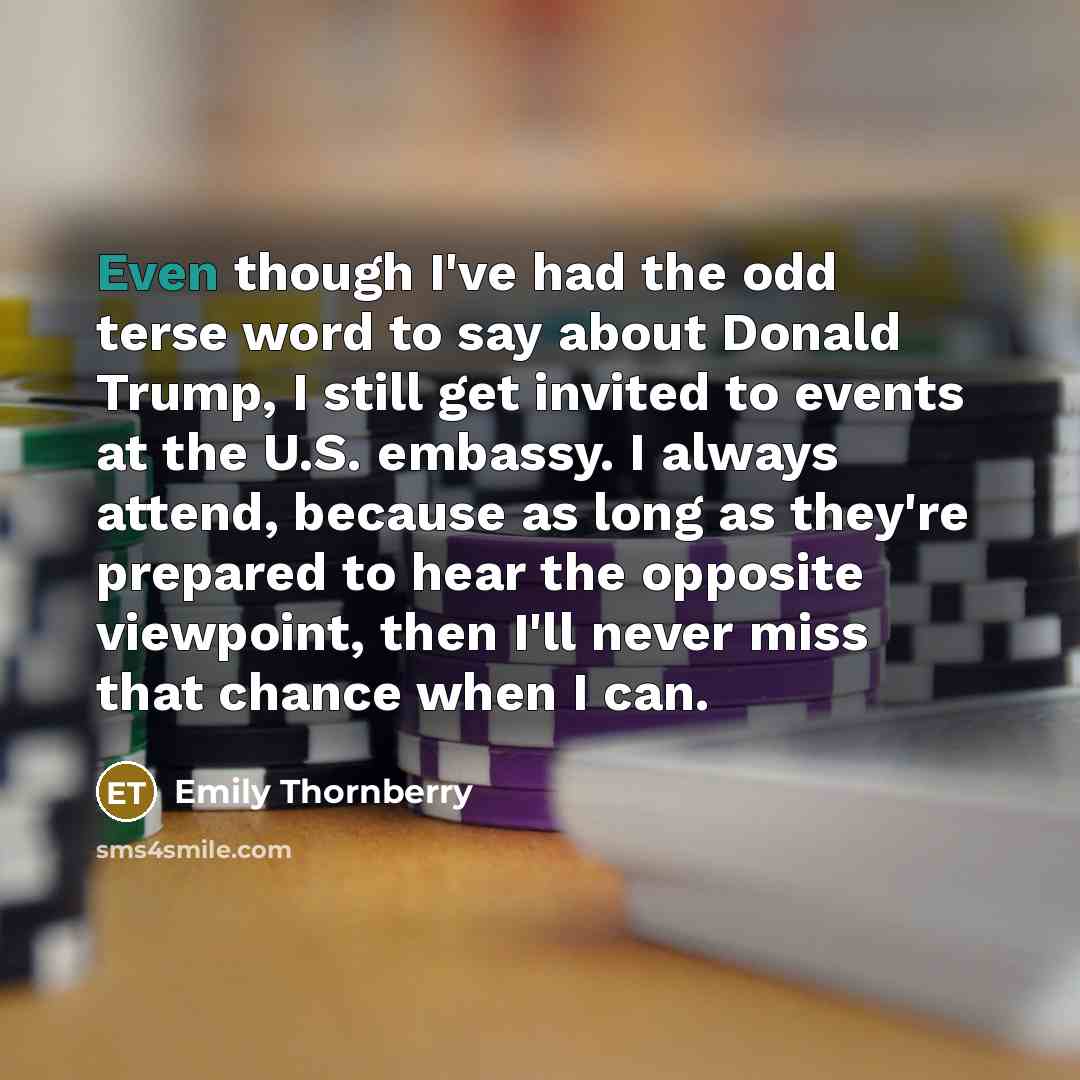 “Even though I've had the odd terse word to say…” quote by Emily Thornberry