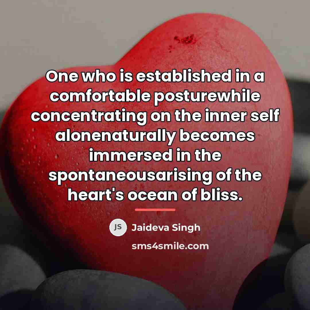 “One who is established in a comfortable posturewhile concentrating on…” quote by Jaideva Singh