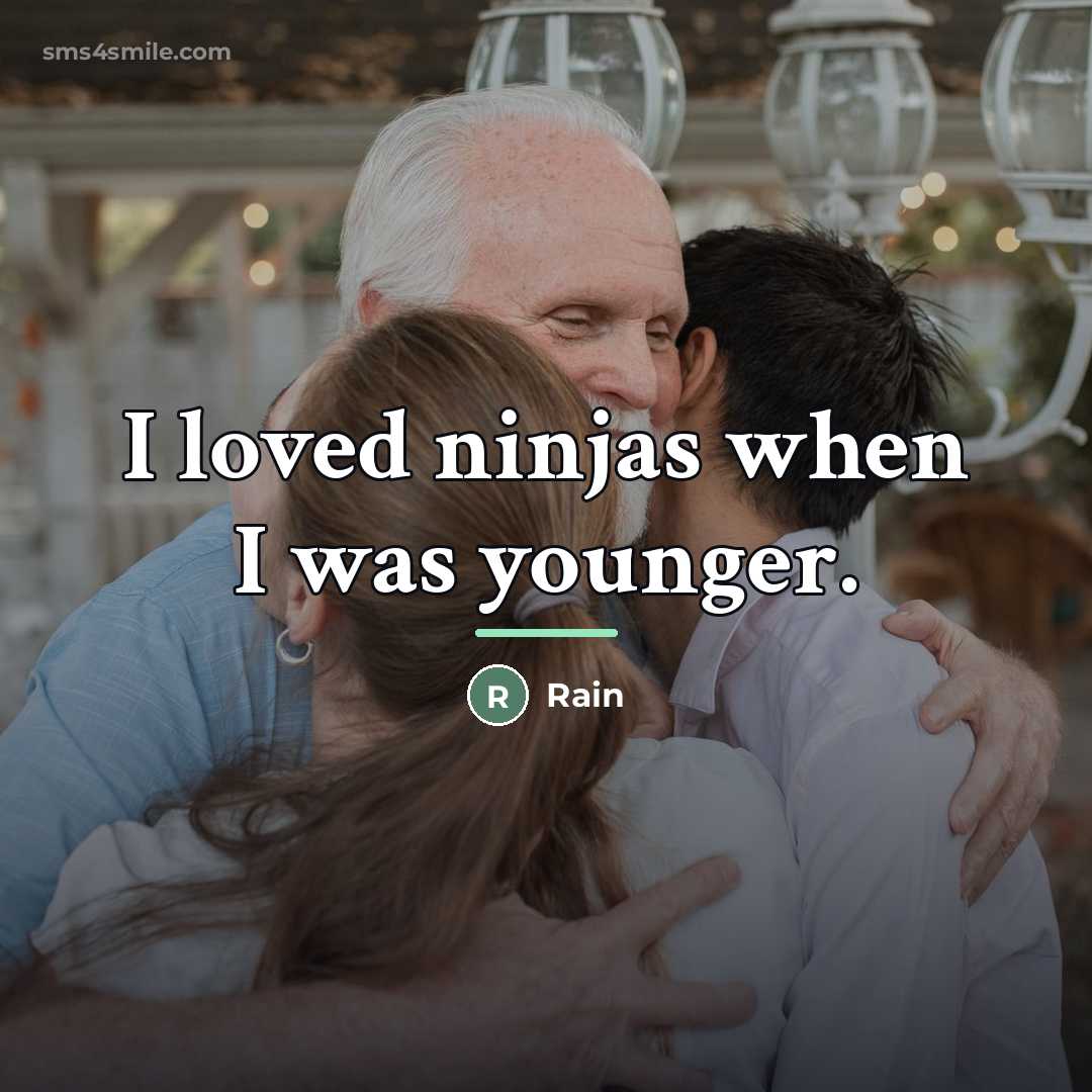 “I loved ninjas when I was younger.…” quote by Rain