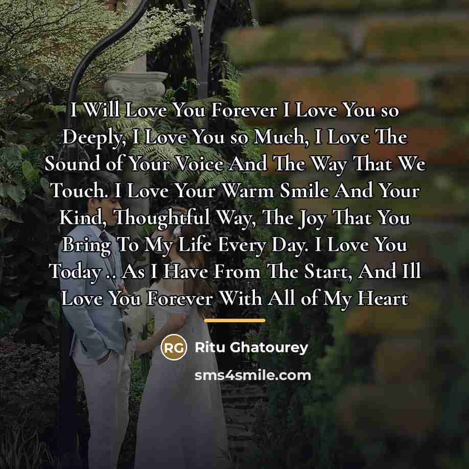 “I Will Love You Forever I Love You so Deeply,…” quote by Ritu Ghatourey