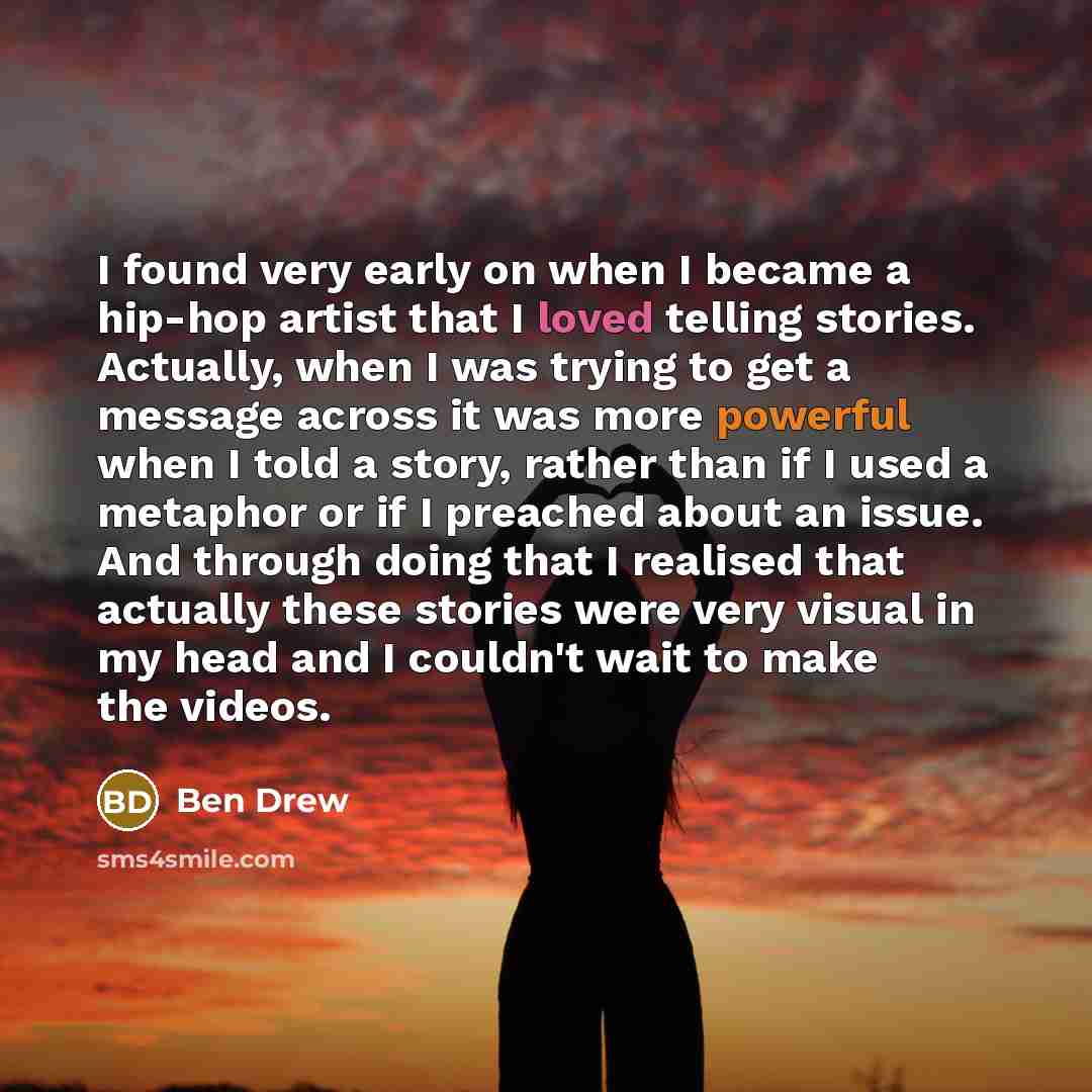 “I found very early on when I became a hip-hop…” quote by Ben Drew