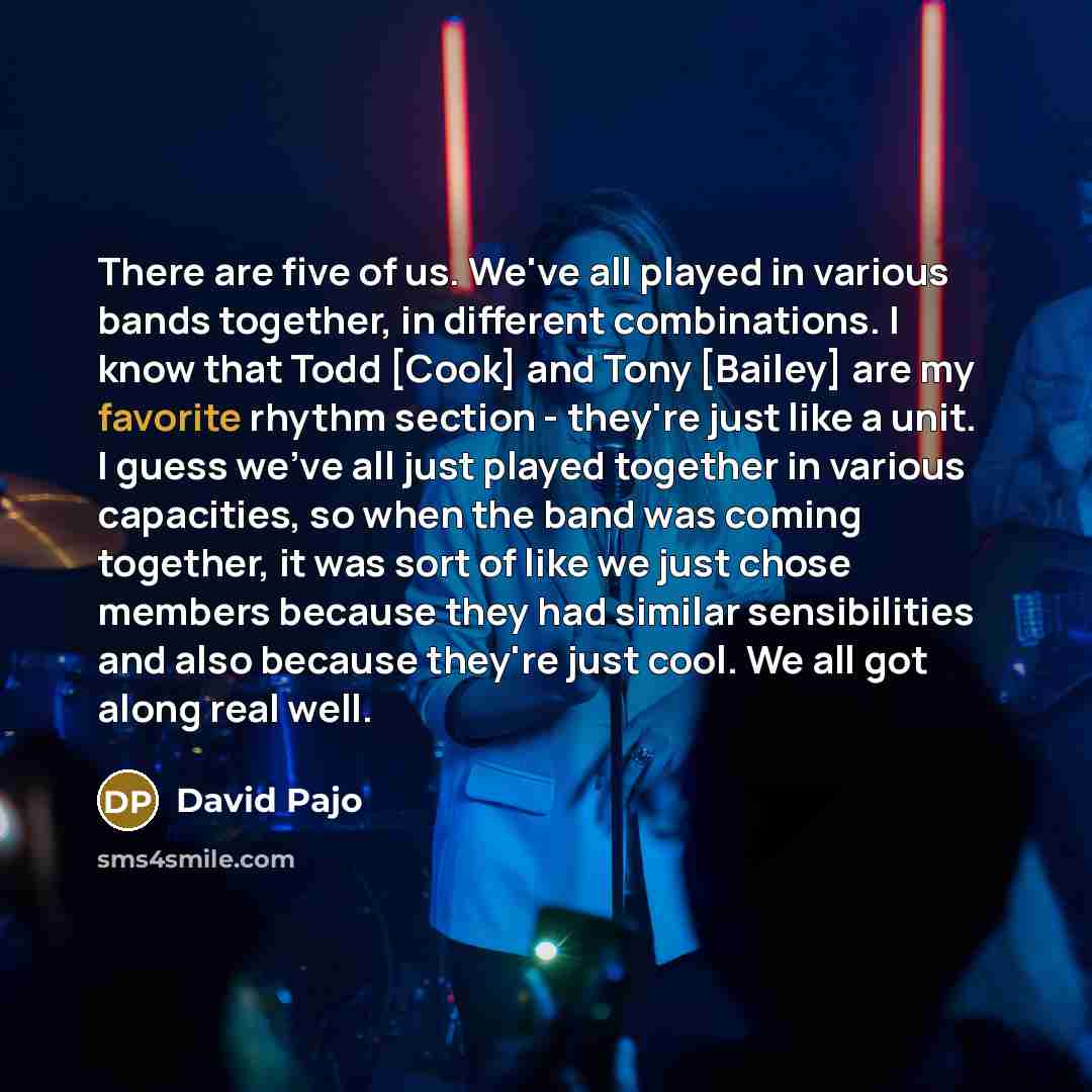 “There are five of us. We've all played in various…” quote by David Pajo