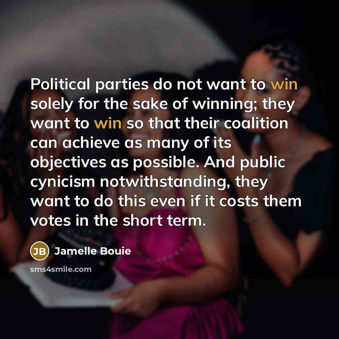 “Political parties do not want to win solely for the…” quote by Jamelle Bouie