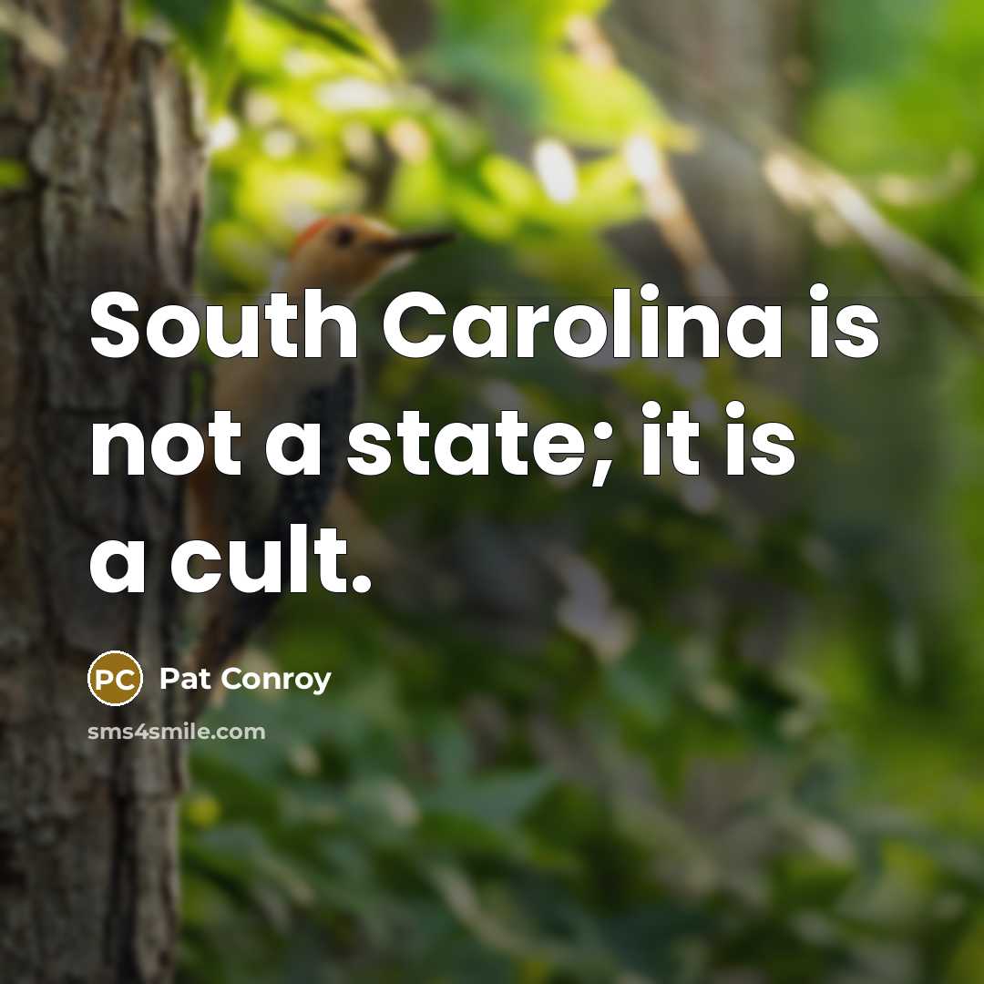 “South Carolina is not a state; it is a cult.…” quote by Pat Conroy