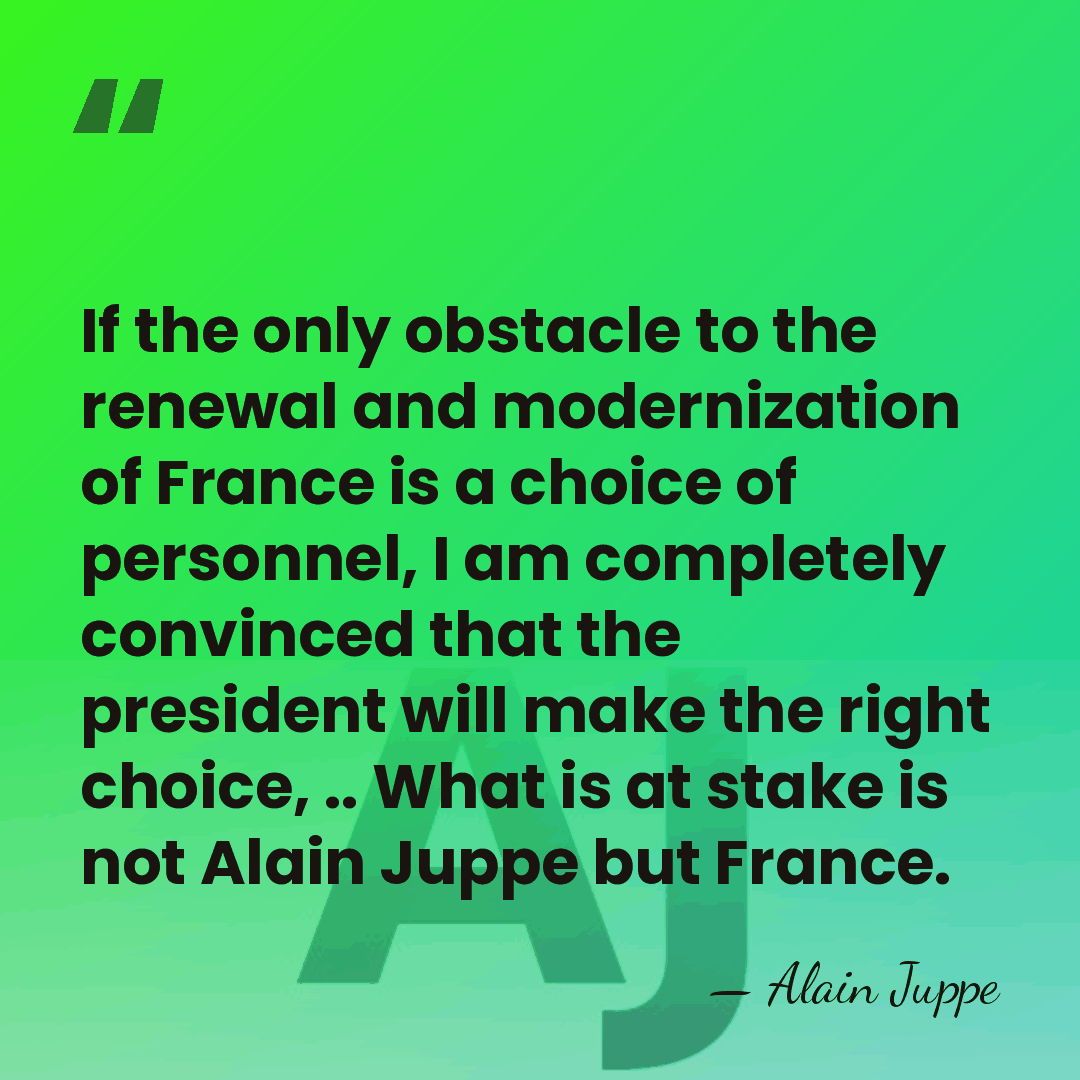 If the only obstacle to the renewal and modernization of France is&hellip; - Alain Juppe