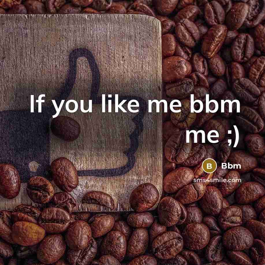 “If you like me bbm me ;)” quote by Bbm