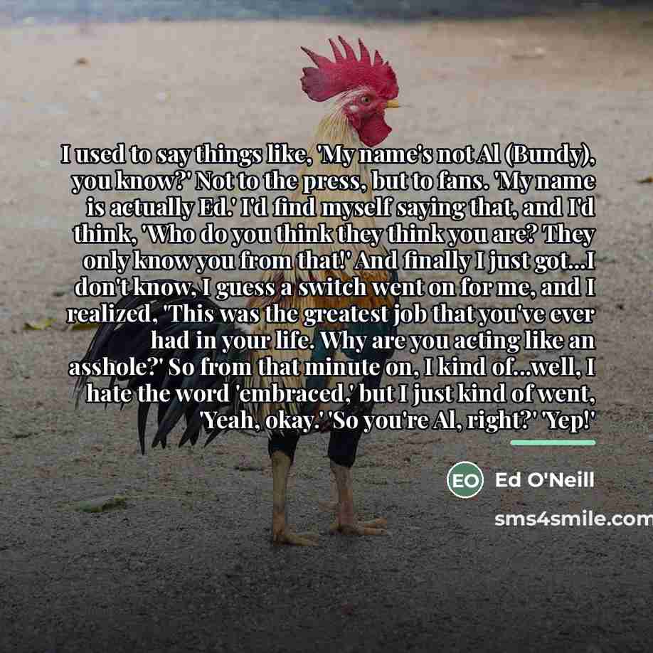 “I used to say things like, 'My name's not Al…” quote by Ed O'Neill