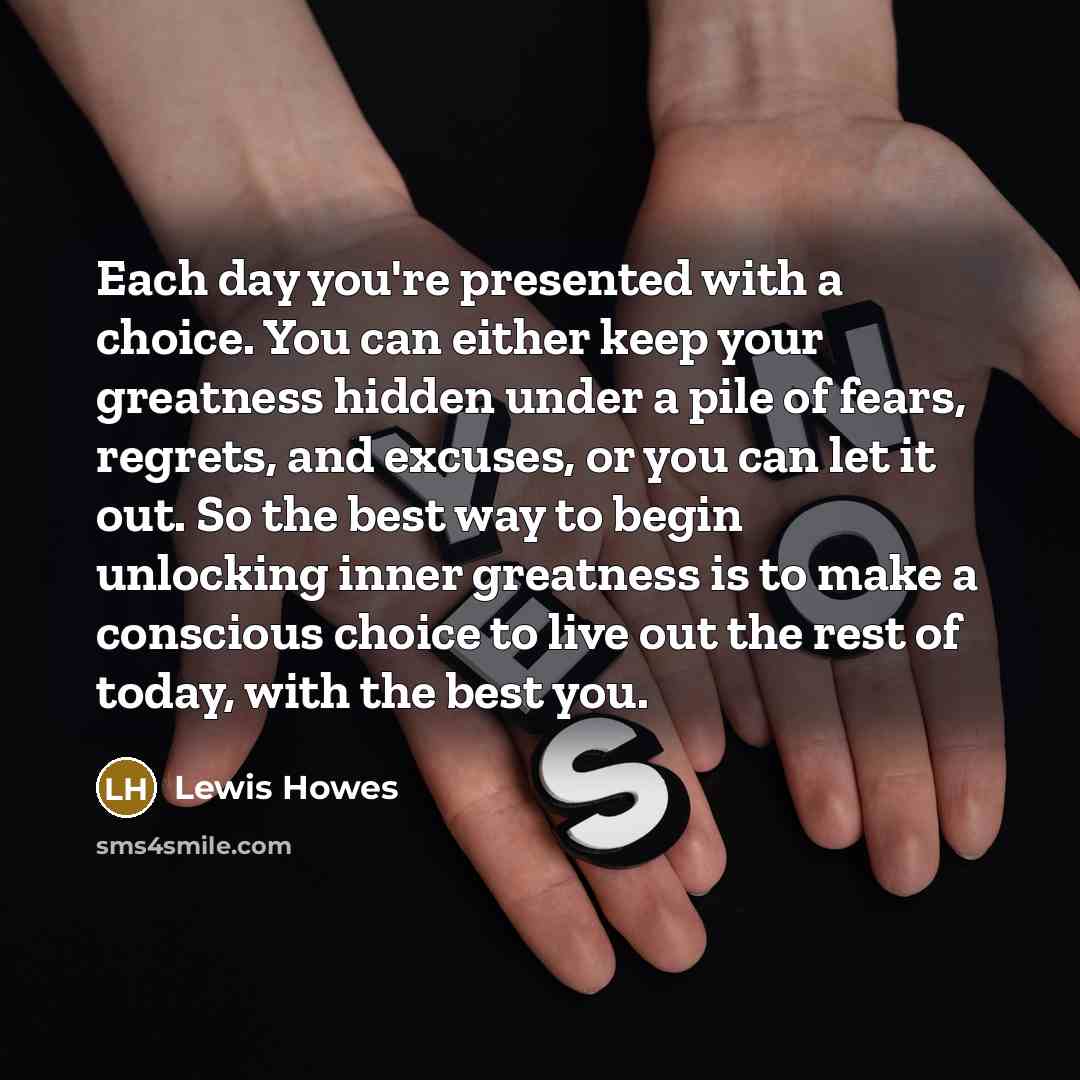 “Each day you're presented with a choice. You can either…” quote by Lewis Howes