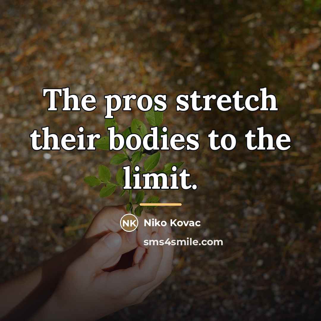 “The pros stretch their bodies to the limit.…” quote by Niko Kovac