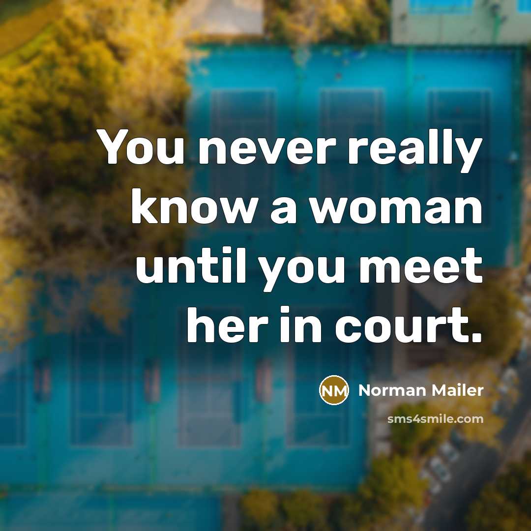 “You never really know a woman until you meet her in court.” quote by Norman Mailer