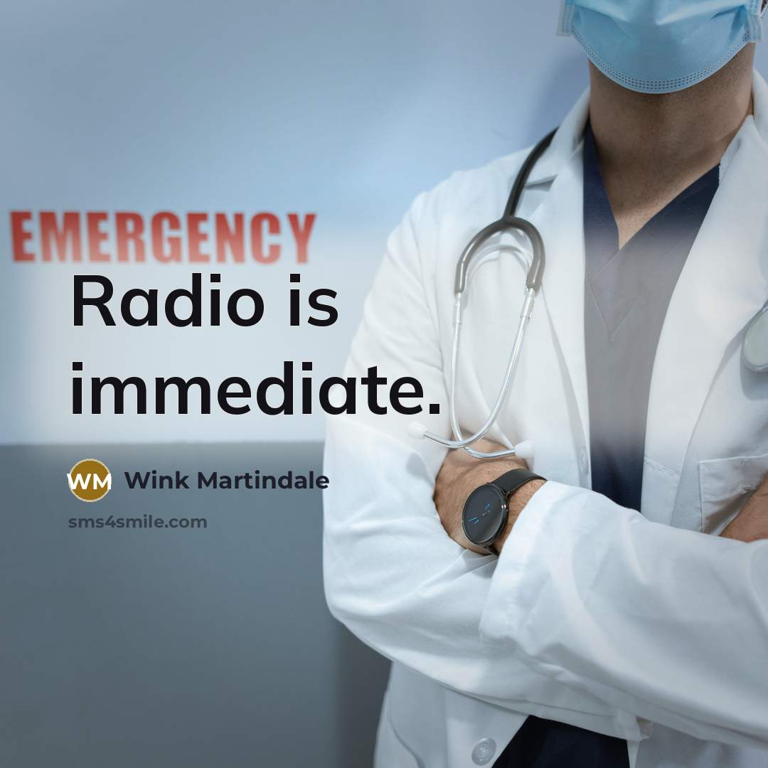 “Radio is immediate.…” quote by Wink Martindale