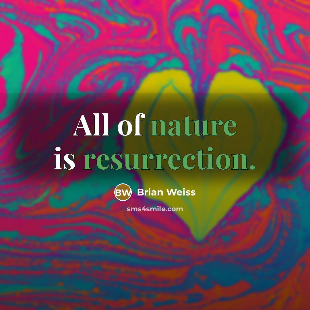 “All of nature is resurrection.…” quote by Brian Weiss
