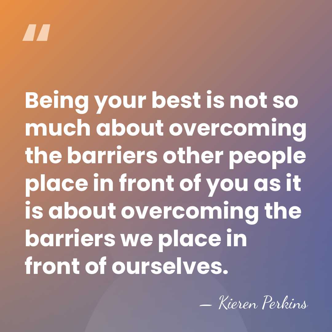 Being your best is not so much about overcoming the barriers other&hellip; - Kieren Perkins