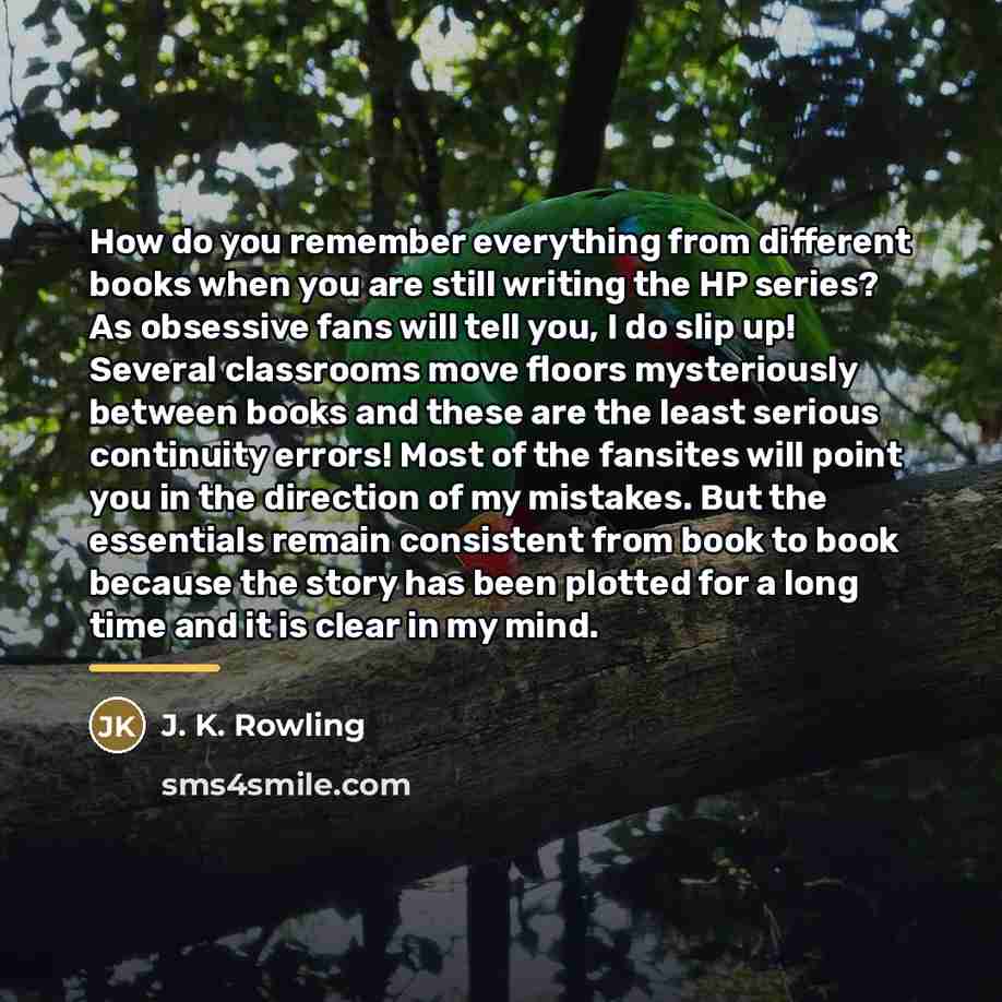 “How do you remember everything from different books when you…” quote by J. K. Rowling