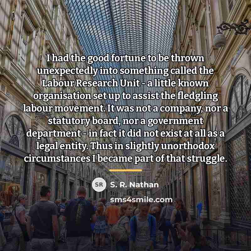 “I had the good fortune to be thrown unexpectedly into…” quote by Anonymous