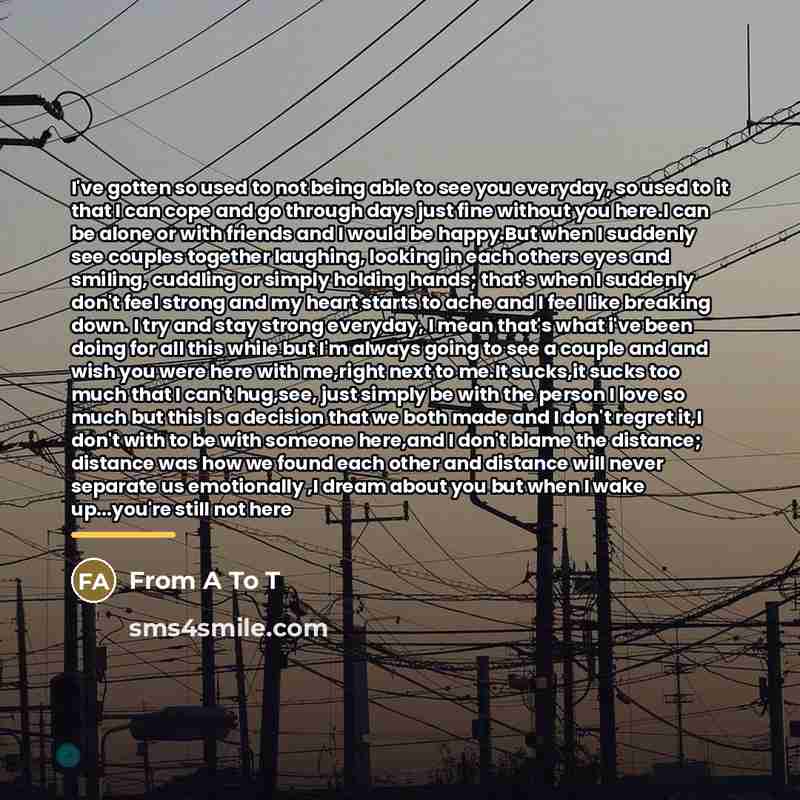 “I've gotten so used to not being able to see…” quote by From A To T