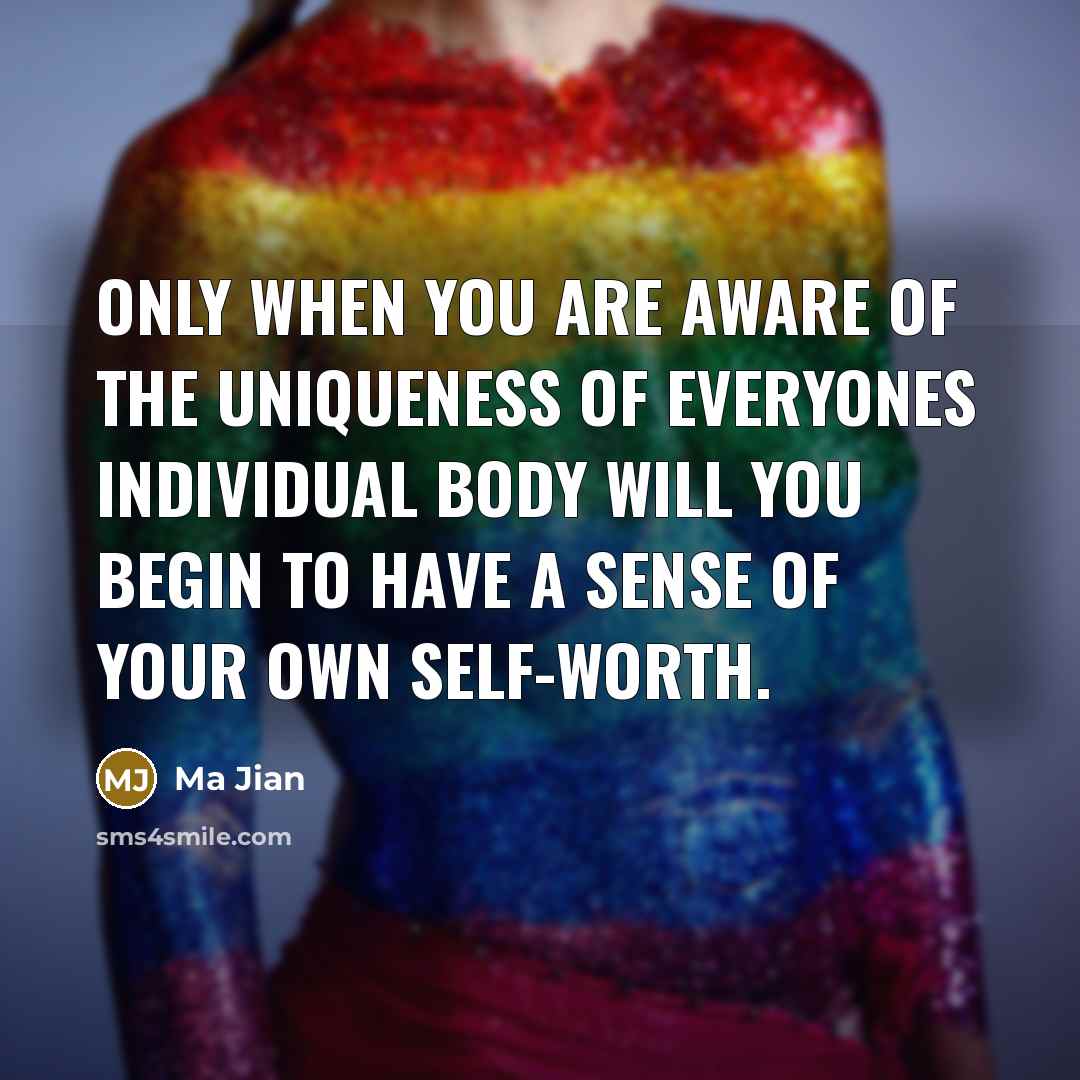 “Only when you are aware of the uniqueness of everyones…” quote by Ma Jian