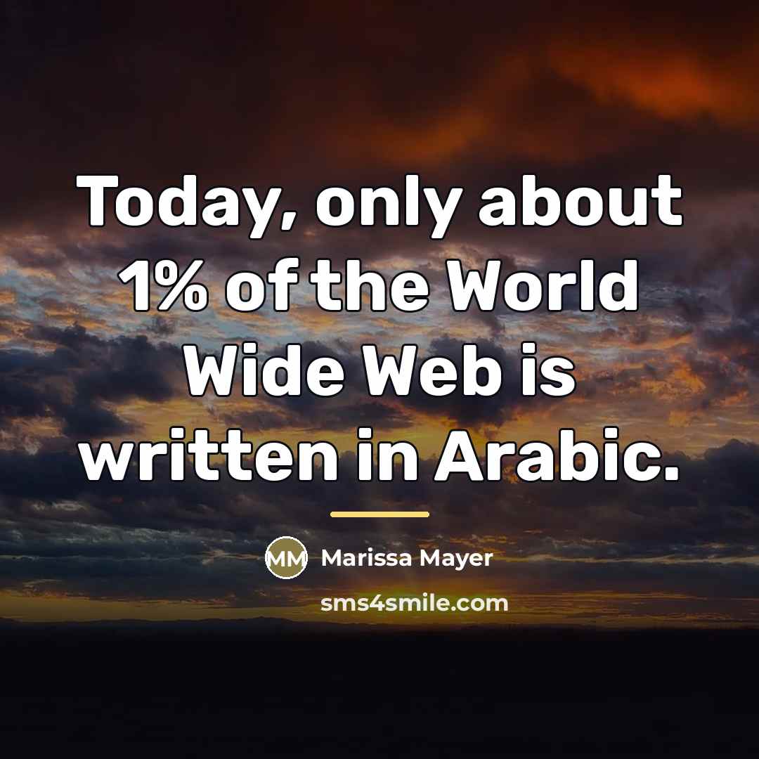“Today, only about 1% of the World Wide Web is…” quote by Marissa Mayer