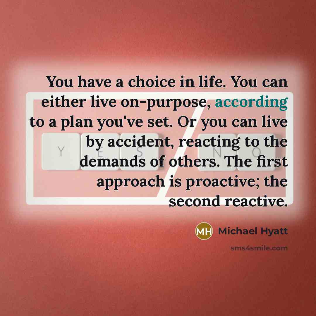 “You have a choice in life. You can either live…” quote by Michael Hyatt