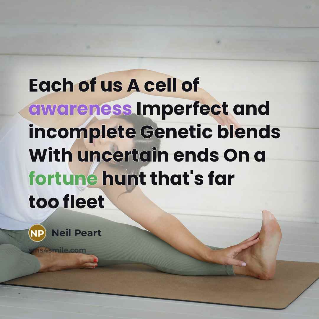 “Each of us A cell of awareness Imperfect and incomplete…” quote by Neil Peart