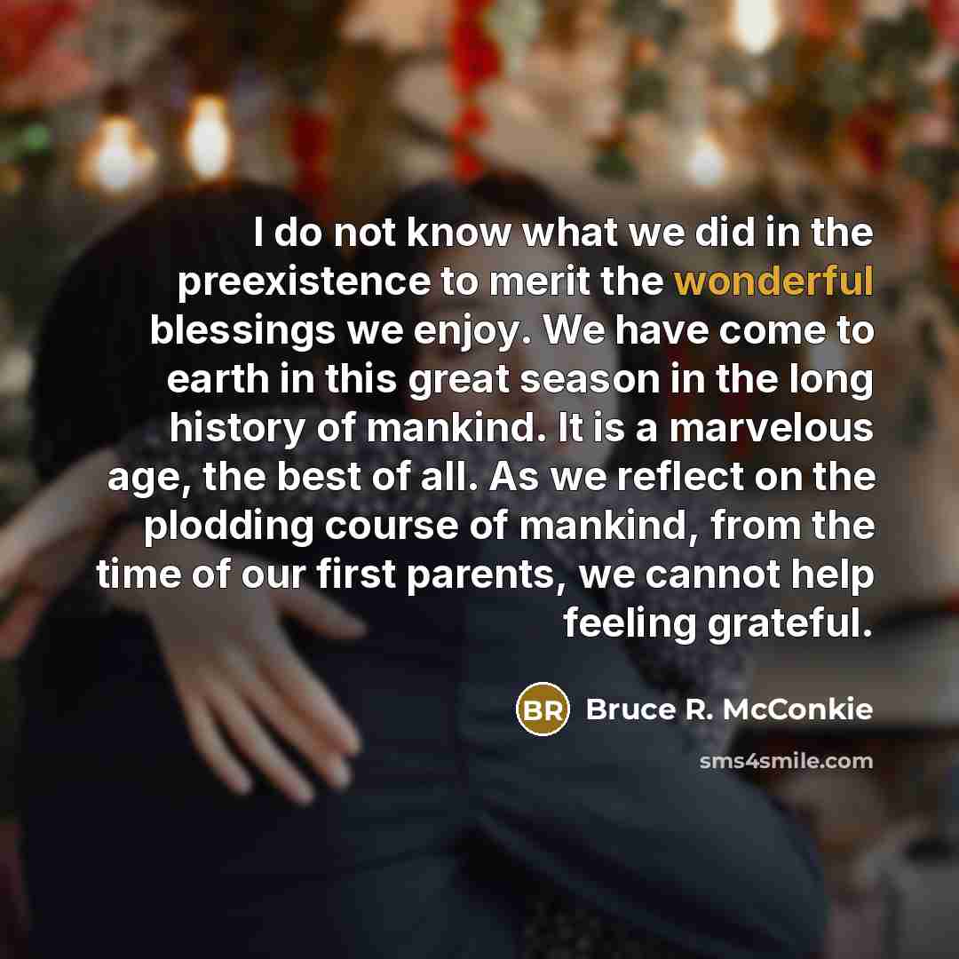 “I do not know what we did in the preexistence…” quote by Bruce R. McConkie