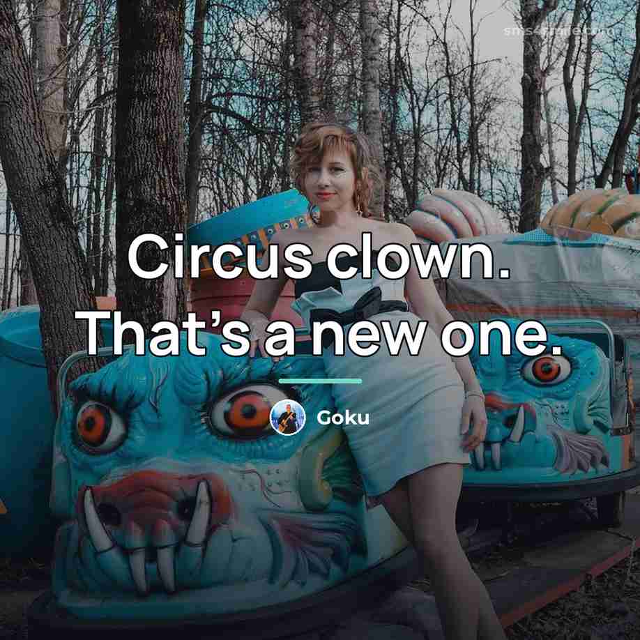 “Circus clown. That's a new one.…” quote by Goku