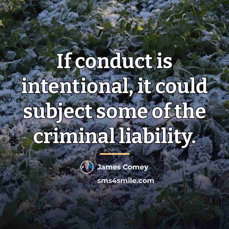 “If conduct is intentional, it could subject some of the…” quote by James Comey