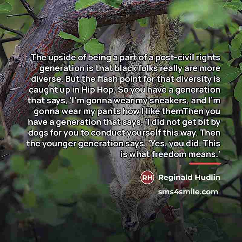 “The upside of being a part of a post-civil rights…” quote by Reginald Hudlin