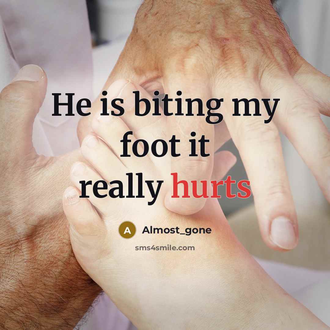“He is biting my foot it really hurts” quote by Almost_gone
