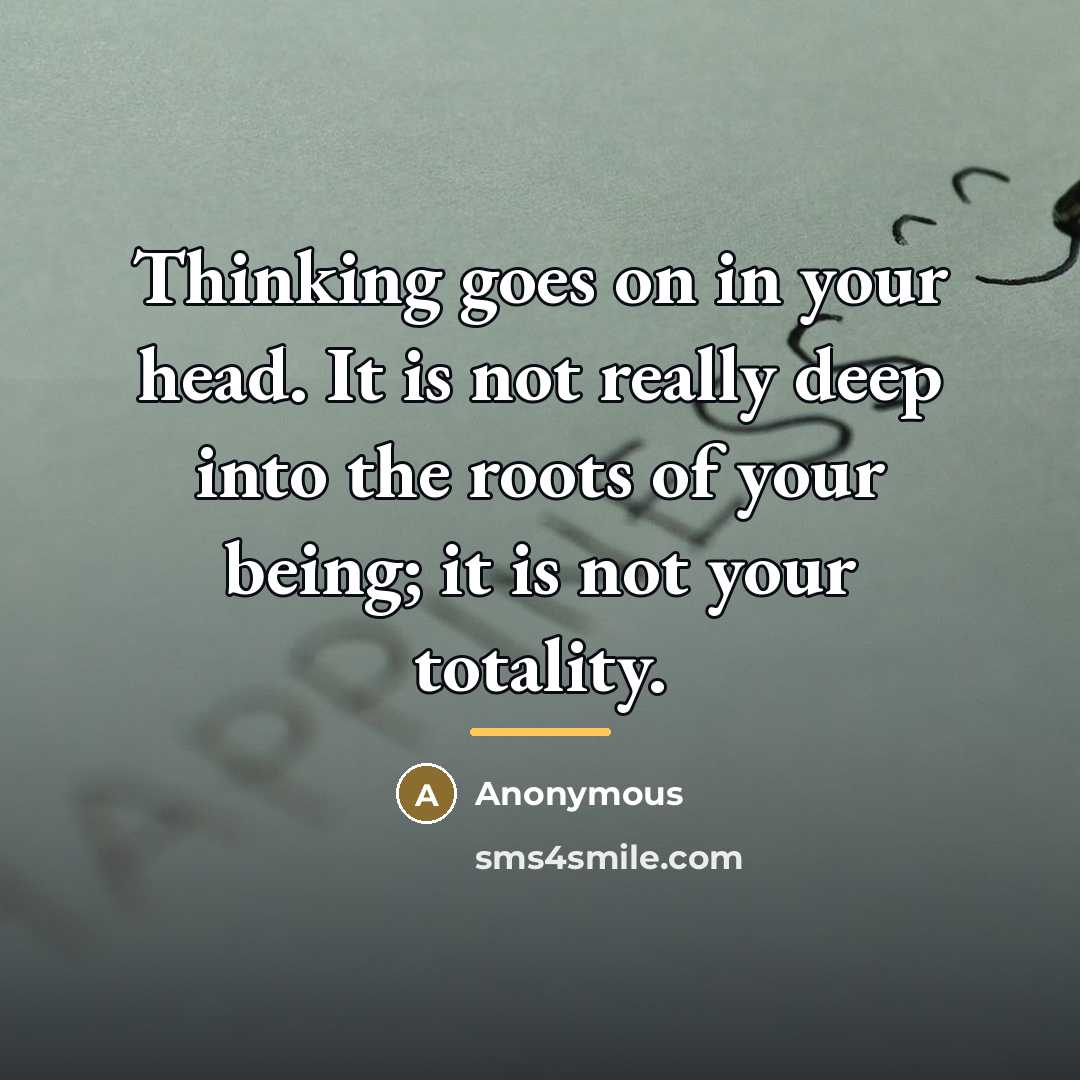“Thinking goes on in your head. It is not really…” quote by Anonymous