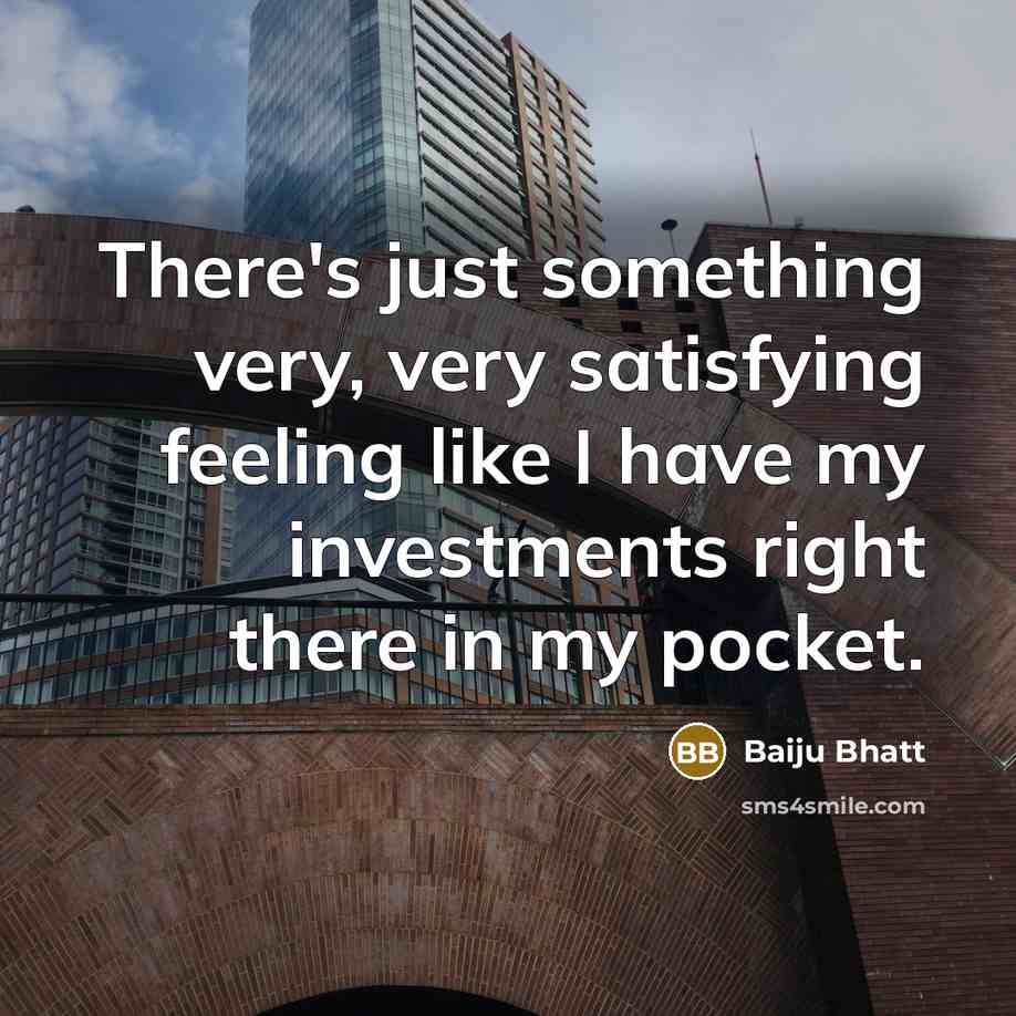 “There's just something very, very satisfying feeling like I have…” quote by Baiju Bhatt