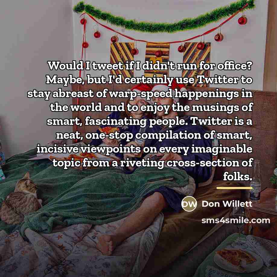 “Would I tweet if I didn't run for office? Maybe,…” quote by Don Willett
