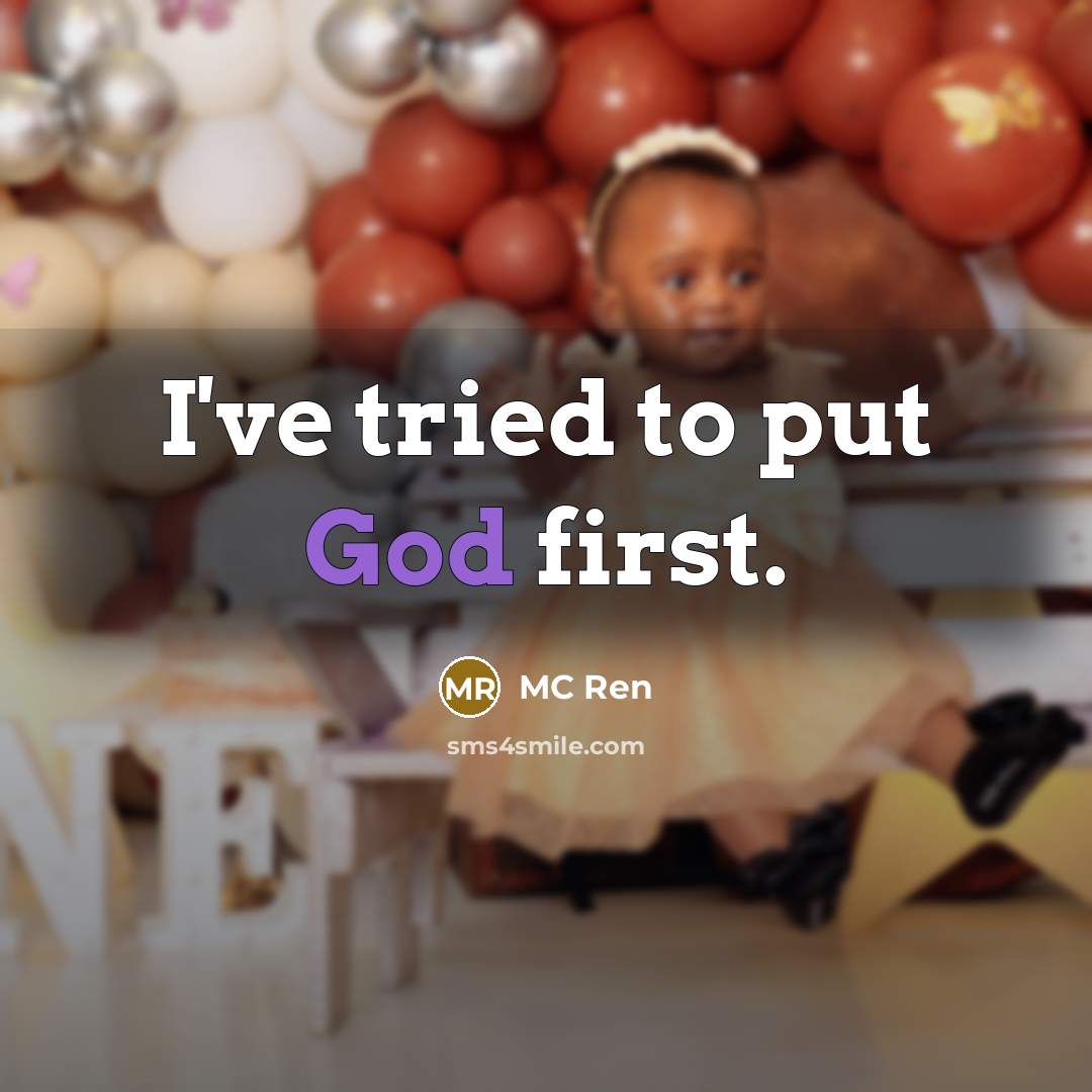 “I've tried to put God first.…” quote by MC Ren