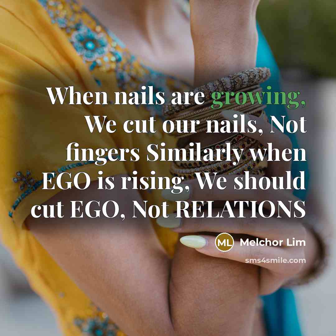 “When nails are growing, We cut our nails, Not fingers…” quote by Melchor Lim