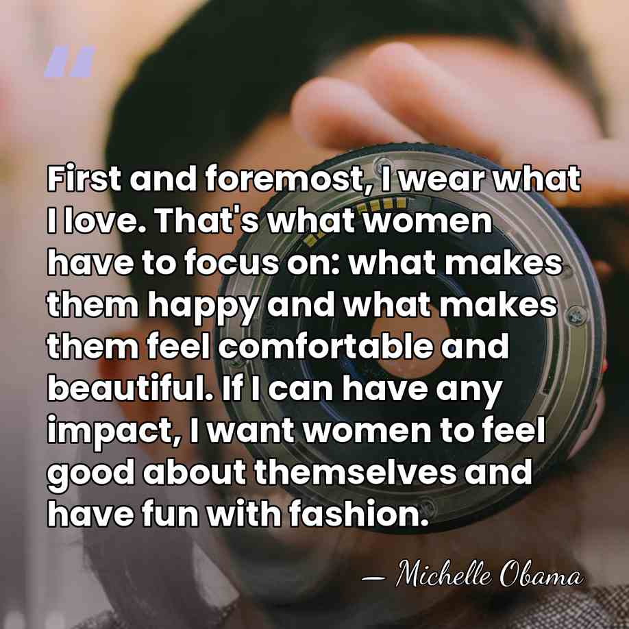 First and foremost, I wear what I love. That's what women have&hellip; - Michelle Obama