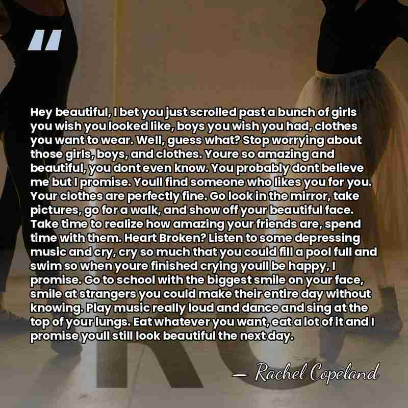 Hey beautiful, I bet you just scrolled past a bunch of girls&hellip; - Rachel Copeland
