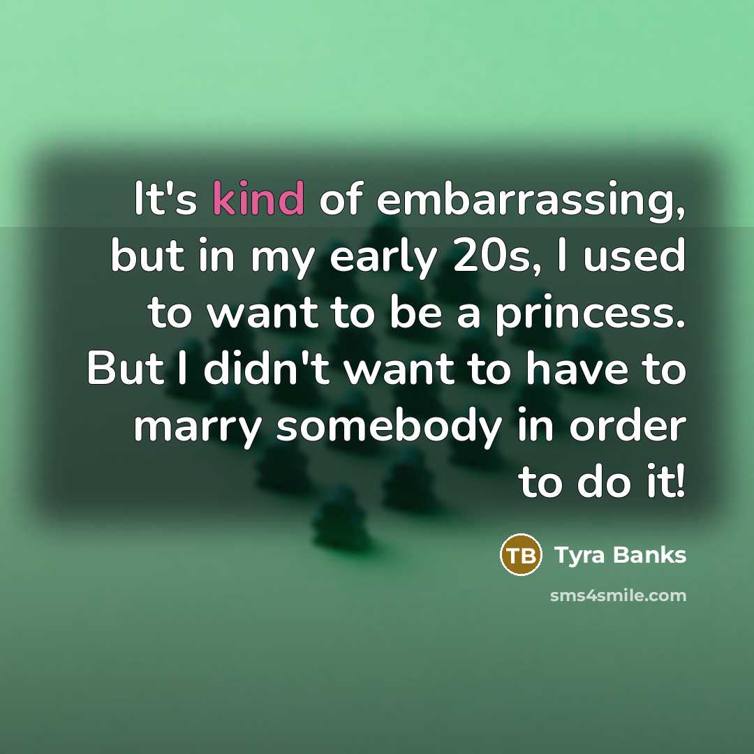 “It's kind of embarrassing, but in my early 20s, I…” quote by Tyra Banks