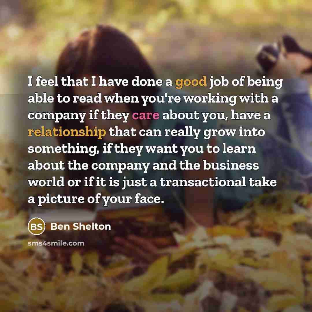 “I feel that I have done a good job of…” quote by Ben Shelton